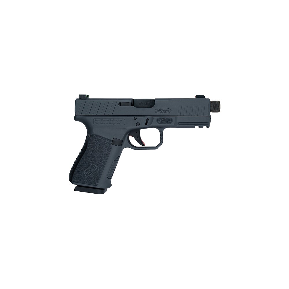 tristar 85782 apoc pro 9mm luger 15+1 4.50" black threaded barrel, sniper gray cerakote steel optic ready/serrated slide, sniper gray polymer frame w/picatinny rail, interchangeable backstrap grip, ri TriStar 85782 Apoc Pro 9mm Luger 15+1 4.50" Black Threaded Sports South item 198037