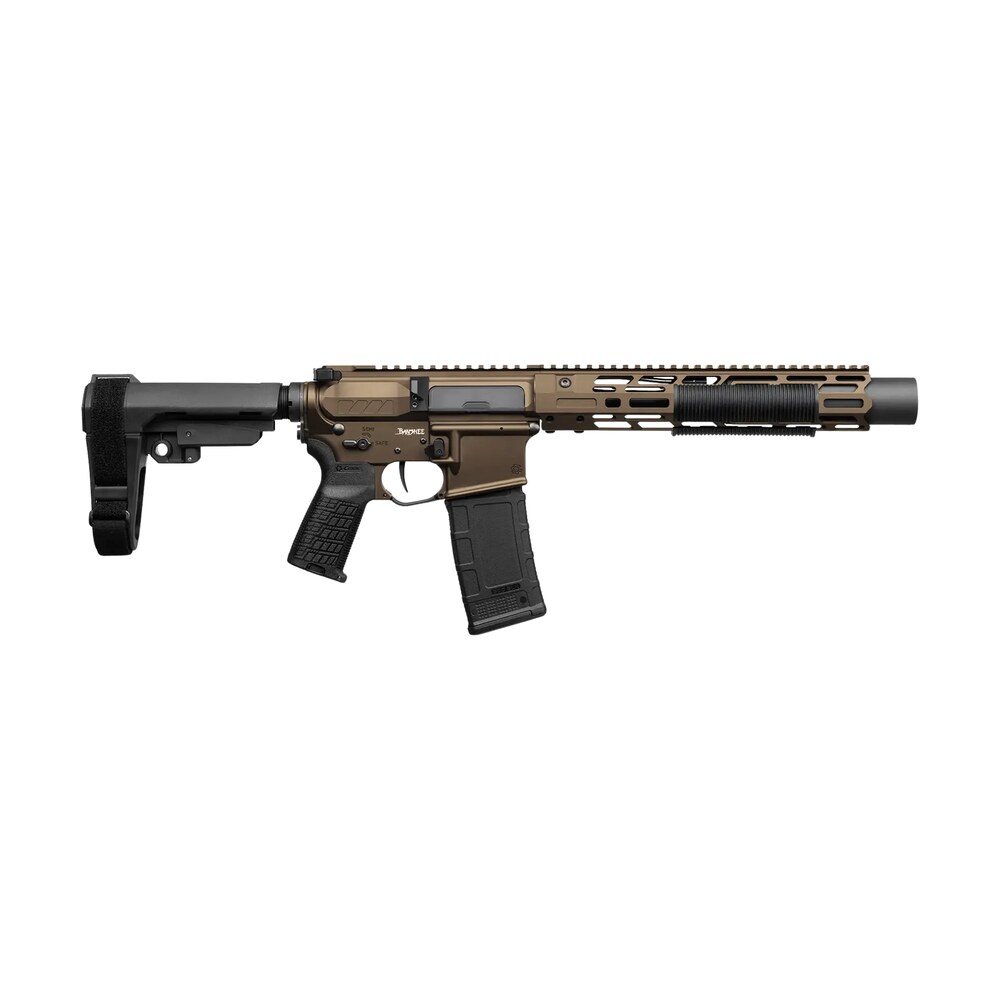 cmmg 30a0ed0 mb zeroed banshee mk4 300 blackout 30+1 6.50" black nitride threaded barrel, midnight bronze cerakote aluminum receiver w/picatinny rail, m lok handguard, black polymer cmmg ripbrace, cmm CMMG 30A0ED0-MB Zeroed Banshee Mk4 300 Blackout 30+1 6.50" Black Nitride Threaded Sports South item 198234