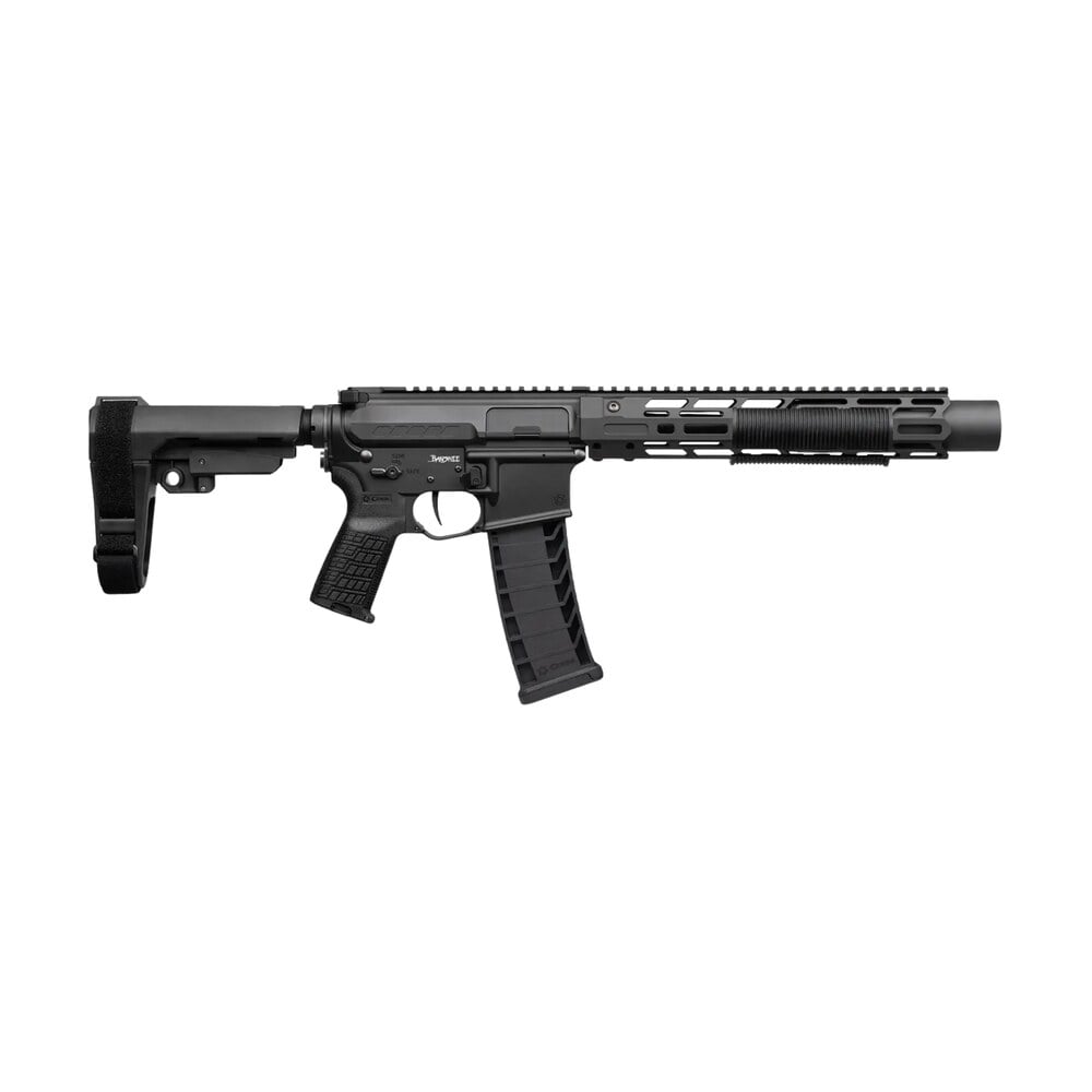 cmmg 94a68cd ab zeroed banshee mk4 9mm luger 33+1 6.50" black nitride threaded barrel, black armor cerakote aluminum receiver w/picatinny rail, m lok handguard, black polymer cmmg ripbrace, cmmg zeroe CMMG 94A68CD-AB Zeroed Banshee Mk4 9mm Luger 33+1 6.50" Black Nitride Threaded Sports South item 198236