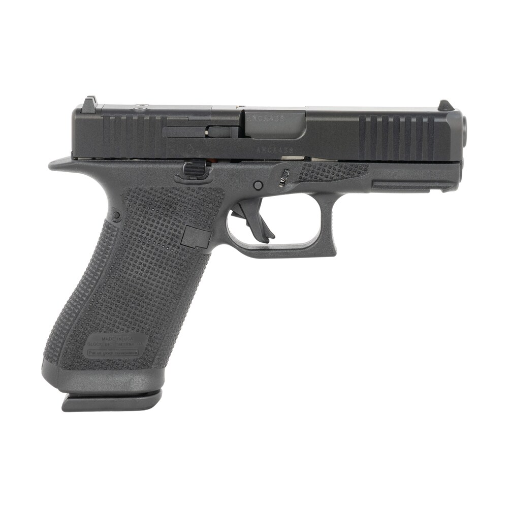 glock u64550203 g45 gen6 crossover frame 9mm luger 17+1 4.02" black gmb barrel, black ndlc steel optic ready/serrated slide, black polymer frame w/accessory rail, interchangeable backstrap grip, ambid Glock U64550203 G45 Gen6 Crossover Frame 9mm Luger 17+1 4.02" Black GMB Sports South item 198446