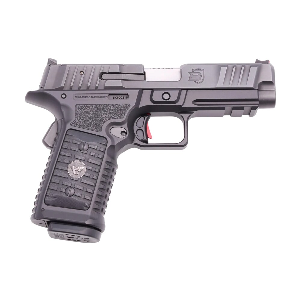 wilson combat bw415 bulwark 9mm luger 15+1 4" stainless match grade barrel, black nitride stainless steel optic ready/serrated slide, black steel frame w/picatinny rai,l black g10 grip Wilson Combat BW415 Bulwark 9mm Luger 15+1 4" Stainless Match Grade Sports South item 198550