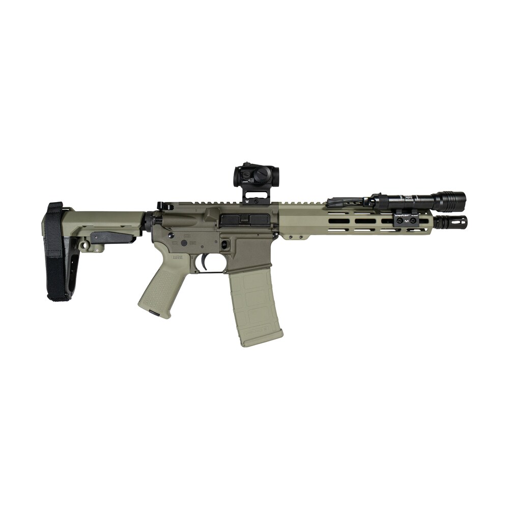 shark coast tactical scc06803kg300 p knoll grass bundle 300 blackout 30+1 10" threaded barrel, 2 tone green cerakote aluminum receiver w/picatinny rail, m lok handguard, od green polymer brace & grip, Shark Coast Tactical SCC06803KG300-P Knoll Grass Bundle 300 Blackout 30+1 10" Threaded Sports South item 198612