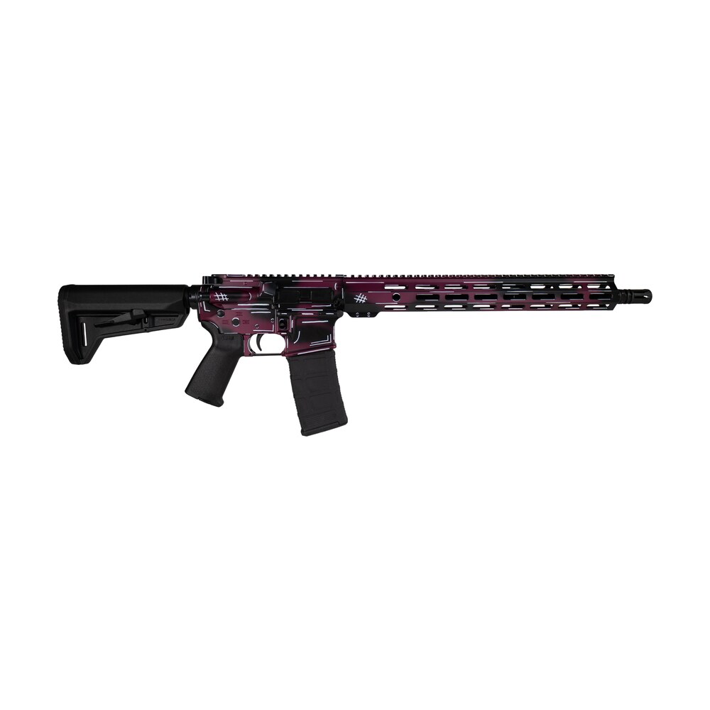 shark coast tactical scc02119abkch anime 15 5.56 nato 30+1 16" black nitride threaded barrel, black cherry cerakote aluminum receiver w/picatinny rail, m lok handguard, magpul collapsible black polym Shark Coast Tactical SCC02119ABKCH Anime-15 5.56 NATO 30+1 16" Black Nitride Threaded Sports South item 198614