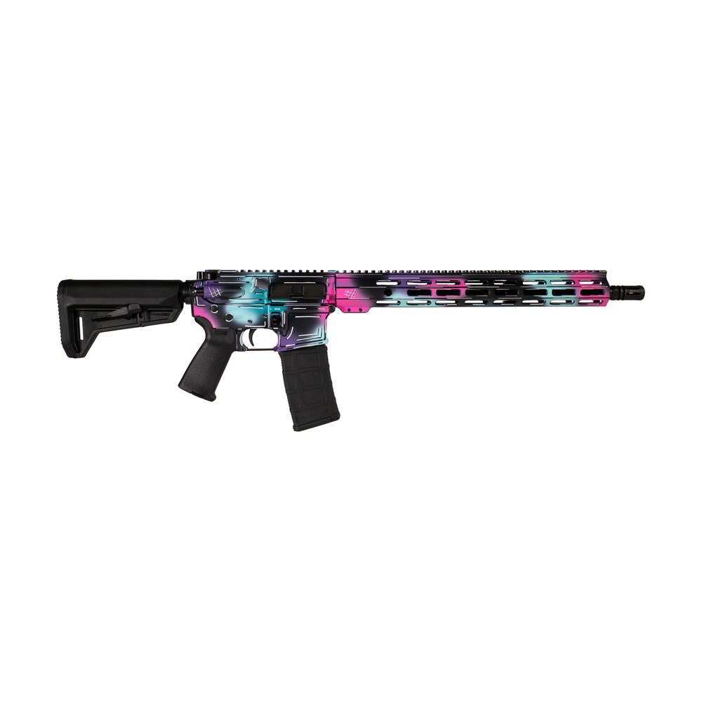 shark coast tactical scc101938disb anime 15 5.56 nato 30+1 16" black nitride threaded barrel, disco cerakote aluminum receiver w/picatinny rail, m lok handguard, magpul collapsible black polymer stoc Shark Coast Tactical SCC101938DISB Anime-15 5.56 NATO 30+1 16" Black Nitride Threaded Sports South item 198616