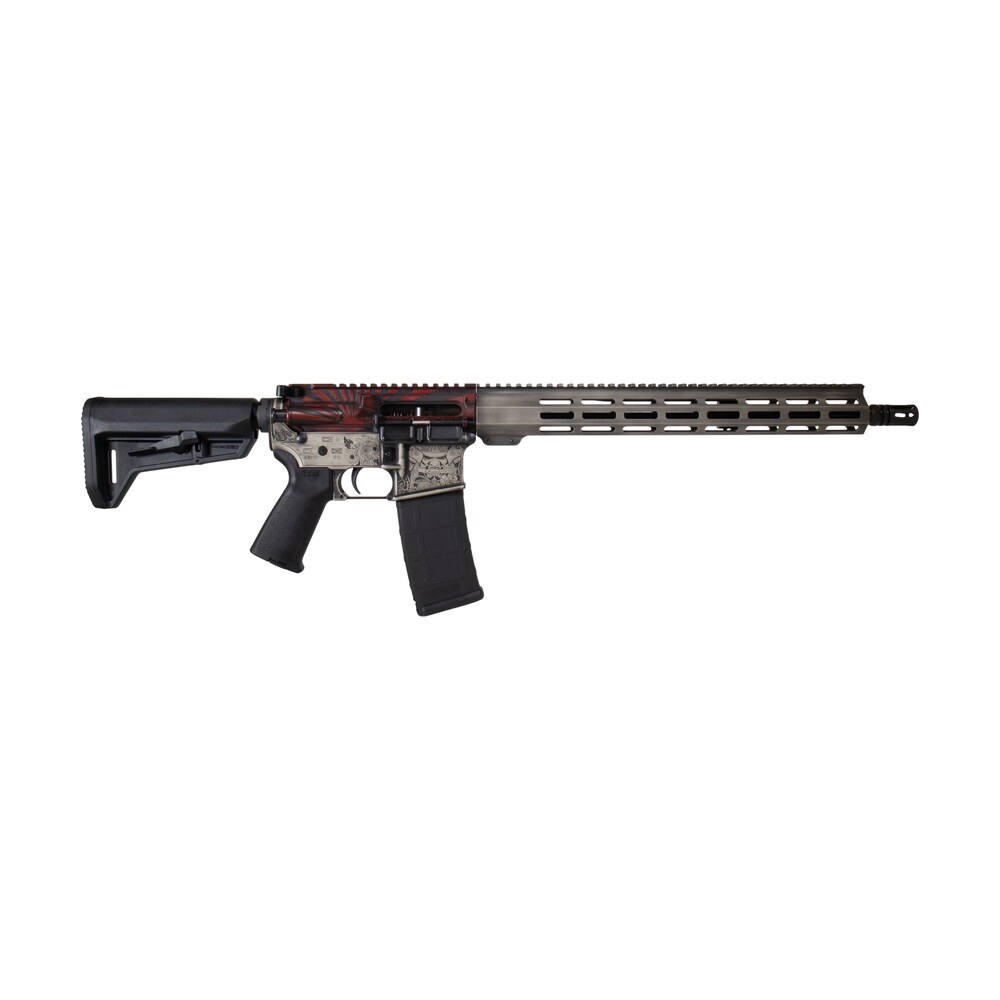 shark coast tactical 300 054 1000 04 bushido 5.56 nato 30+1 16" black nitride threaded barrel, engraved aluminum receiver w/picatinny rail, m lok handguard, magpul collapsible black polymer stock, ma Shark Coast Tactical 300-054-1000-04 Bushido 5.56 NATO 30+1 16" Black Nitride Threaded Sports South item 198621