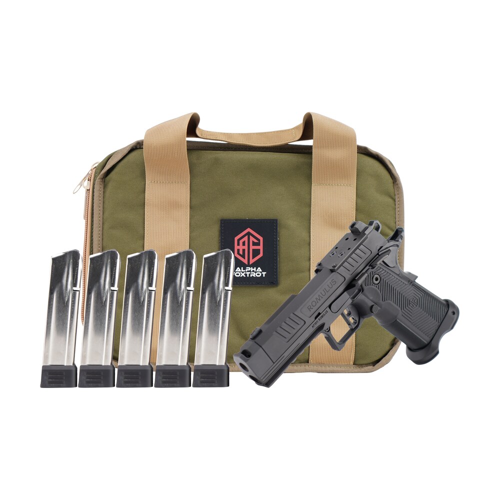 alpha foxtrot aa39x1qig xdbk20 prom af1911 romulus promo compact frame 9mm luger 20+1 3.50" black dlc threaded compensated barrel, black dlc stainless steel optic ready/serrated slide & frame w/beaver Alpha Foxtrot AA39X1QIG-XDBK20-PROM AF1911 Romulus Promo Compact Frame 9mm Luger 20+1 3.50" Sports South item 198959