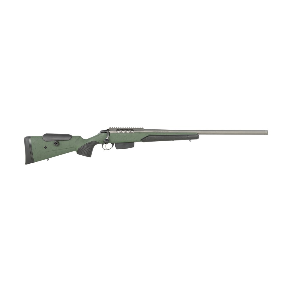 tikka jrtxrsv324 t3x super varmint 6mm creedmoor 5+1 24" tungsten cerakote threaded barrel, drilled & tapped receiver, green modular w/interchangeable pistol grips synthetic stock, right hand Tikka JRTXRSV324 T3x Super Varmint 6mm Creedmoor 5+1 24" Tungsten Cerakote Threaded Sports South item 199078