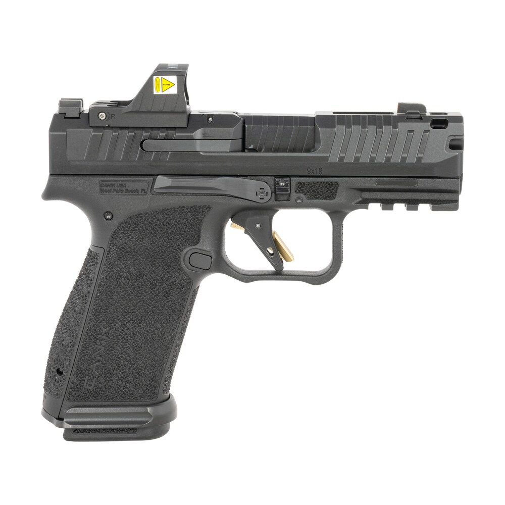 canik hg8658v n mete mc9 prime w/optic 9mm luger 17+1 3.64" black nitride steel integrated compensator/serrated w/optic slide, black polymer frame w/beavertail & picatinny rail interchangeable backstr Canik HG8658V-N Mete MC9 Prime Sports South item 199103