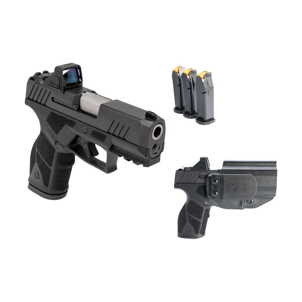 taurus 1 gx2p931 10ck8 gx2 t.o.r.o carry kit compact 9mm luger 10+1 3.38" stainless barrel, matte black alloy steel serrated w/optic slide, black polymer frame w/picatinny rail, black textured grip, v Taurus 1-GX2P931-10CK8 GX2 T.O.R.O Carry Kit Compact 9mm Luger 10+1 3.38" Stainless Sports South item 199354