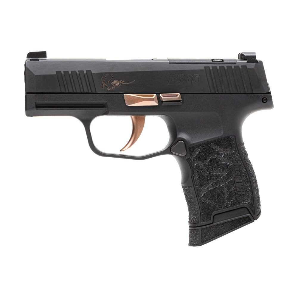 sig sauer 365380rose p365 rose kit micro compact 380 acp 10+1 3.10" black nitron stainless steel optic ready/serrated slide, black w/rose gold accents stainless steel frame w/accessory rail, black las Sig Sauer 365380ROSE P365 Rose Kit Micro-Compact 380 ACP 10+1 3.10" Black Nitron Stainless Sports South item 199615