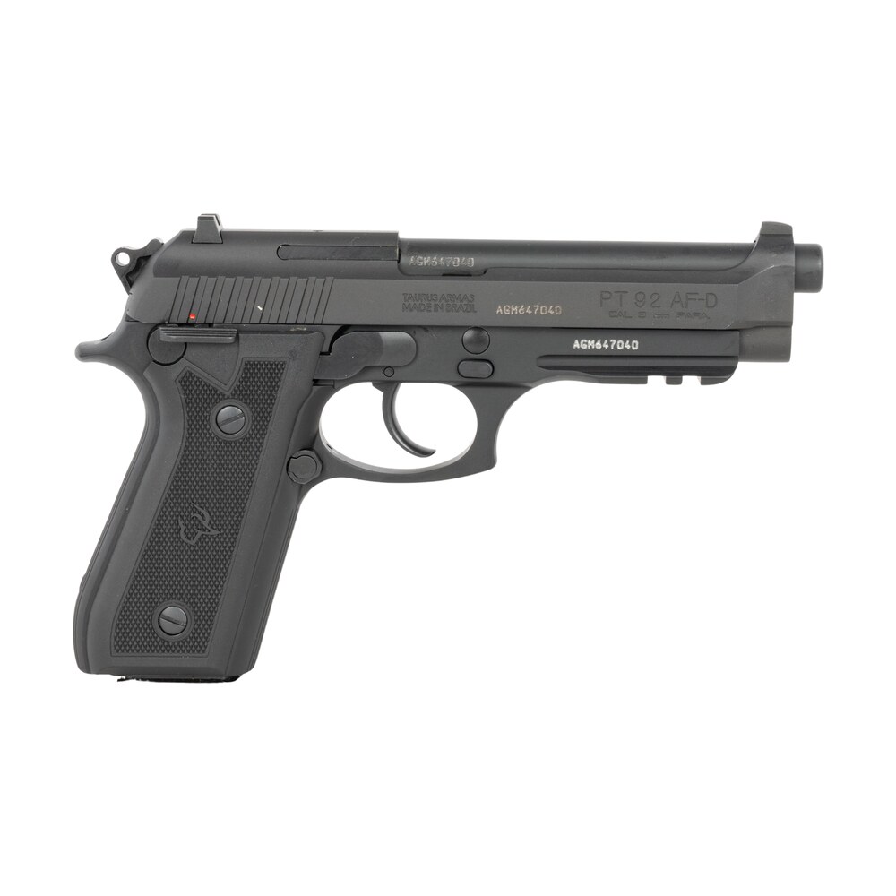 taurus 1 920151 6mag 92 full size 9mm luger 18+1 5" matte matte stainless steel barrel, alloy steel serrated slide, black anodized aluminum frame w/beavertail & picatinny rail, black hogue g10 grip, Taurus 1-920151-6MAG 92 Full Size 9mm Luger 18+1 5" Matte Matte Stainless Steel Sports South item 199770