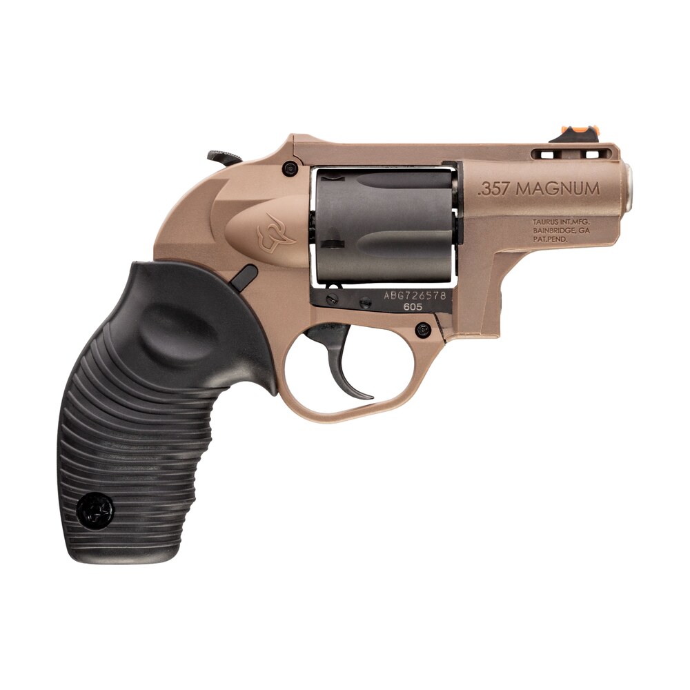 taurus 2 605021b 605 poly protector small 357 mag/38 special +p 5 shot 2" brown polymer stainless steel barrel, matte black oxide cylinder, brown polymer alloy steel frame, black ridged rubber grip, t Taurus 2-605021B 605 Poly Protector Small 357 Mag/38 Special +P 5 Shot 2" Brown Polymer Sports South item 199771