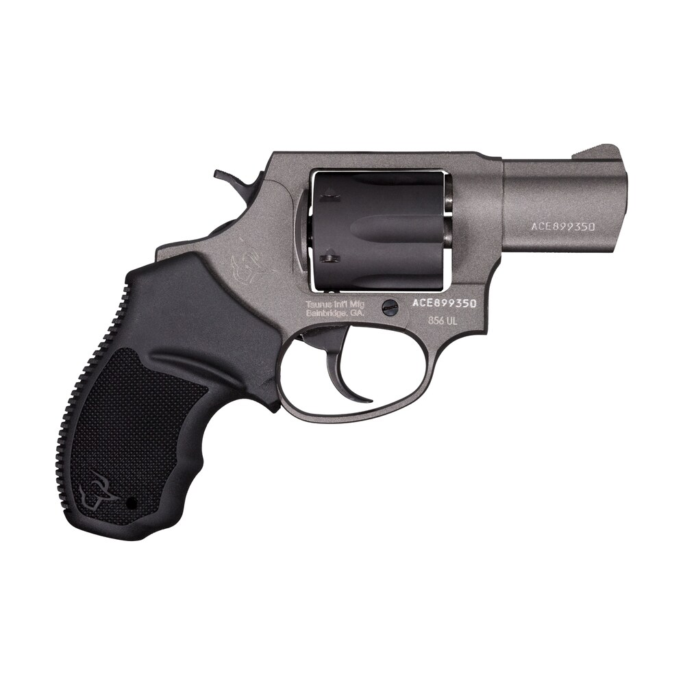 taurus 2 856021ulc21 856 ultralite small 38 special +p 6 shot 2" tungsten cerakote carbon steel barrel, matte black cylinder, tungsten cerakote aluminum frame, black ribber grip, transfer bar safety, Taurus 2-856021ULC21 856 UltraLite Small 38 Special +P 6 Shot 2" Tungsten Cerakote Carbon Steel Sports South item 199774