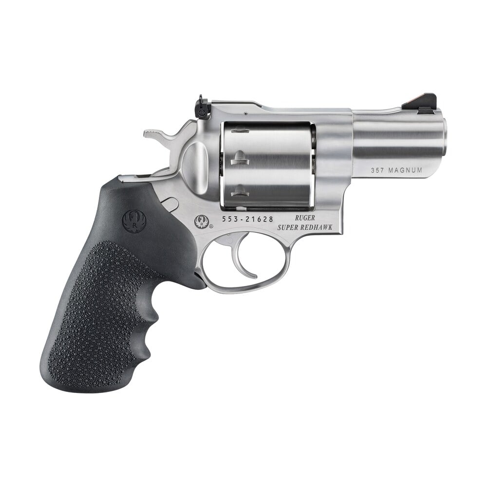 ruger super redhawk 357 mag/38 special 8 shot 2.50" stainless cylinder, satin stainless steel barrel & frame, hogue tamer monogrip grip, transfer bar safety, exposed hammer Ruger Super Redhawk 357 Mag/38 Special 8 Shot 2.50" Stainless Cylinder, Satin Stainless Steel Sports South item 199797