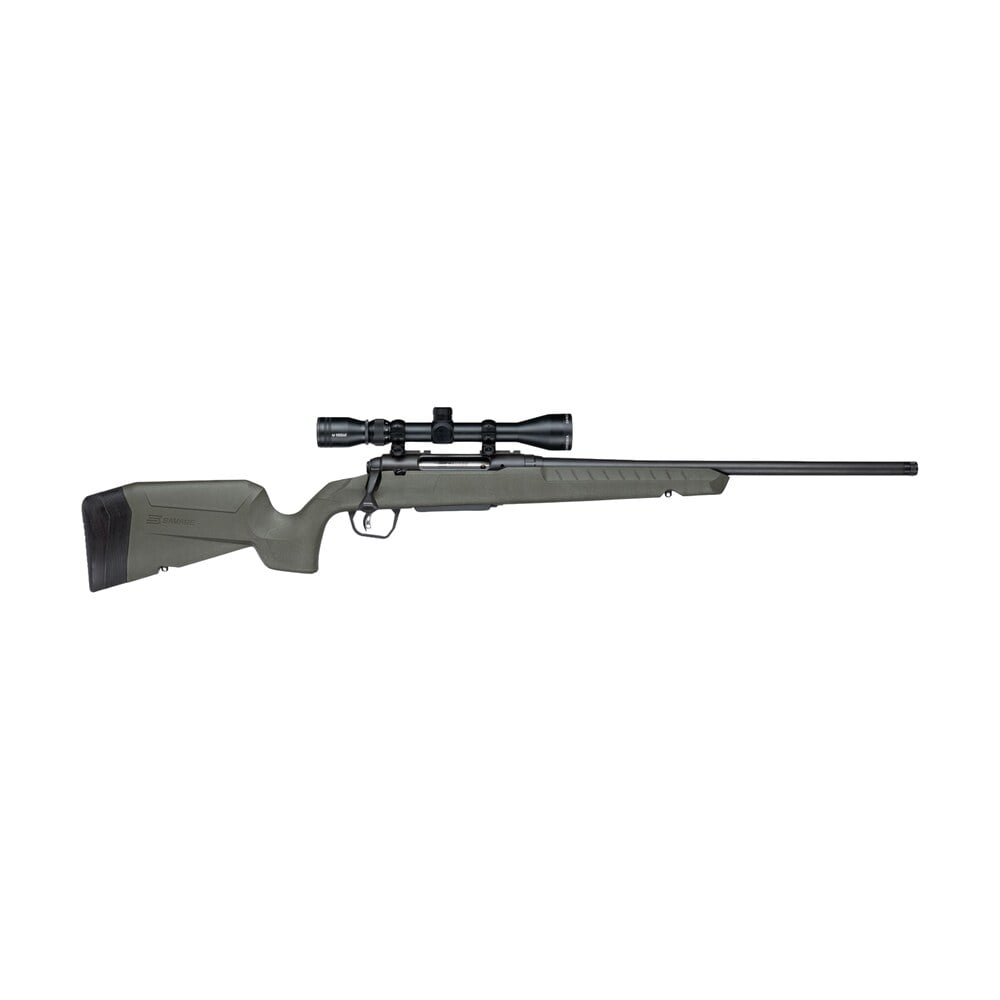 savage arms 33170 axis 2 xp w/optic 30 06 springfield 4+1 20" matte black carbon steel threaded barrel, drilled & tapped receiver, od green synthetic fixed w/pistol grip stock, 3 9x40mm duplex scope, Savage Arms 33170 Axis 2 XP Sports South item 199914