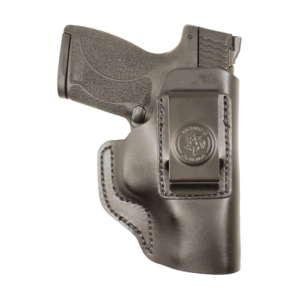 desantis gunhide 031ba5ez0 insider iwb black leather belt clip fits s&w m&p 45/shield m2.0 9/40 right hand DeSantis Gunhide 031BA5EZ0 Insider IWB Black Leather Belt Clip Sports South item 20016