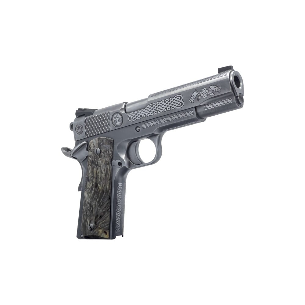 dickinson llc dksn45mprp adam 1911 mesopatamia full size 45 acp 8+1 5" stainless steel barrel, serration b slide, steel frame w/beavertail Dickinson LLC DKSN45MPRP Adam 1911 Mesopatamia Full Size 45 ACP 8+1 5" Stainless Steel Sports South item 200597