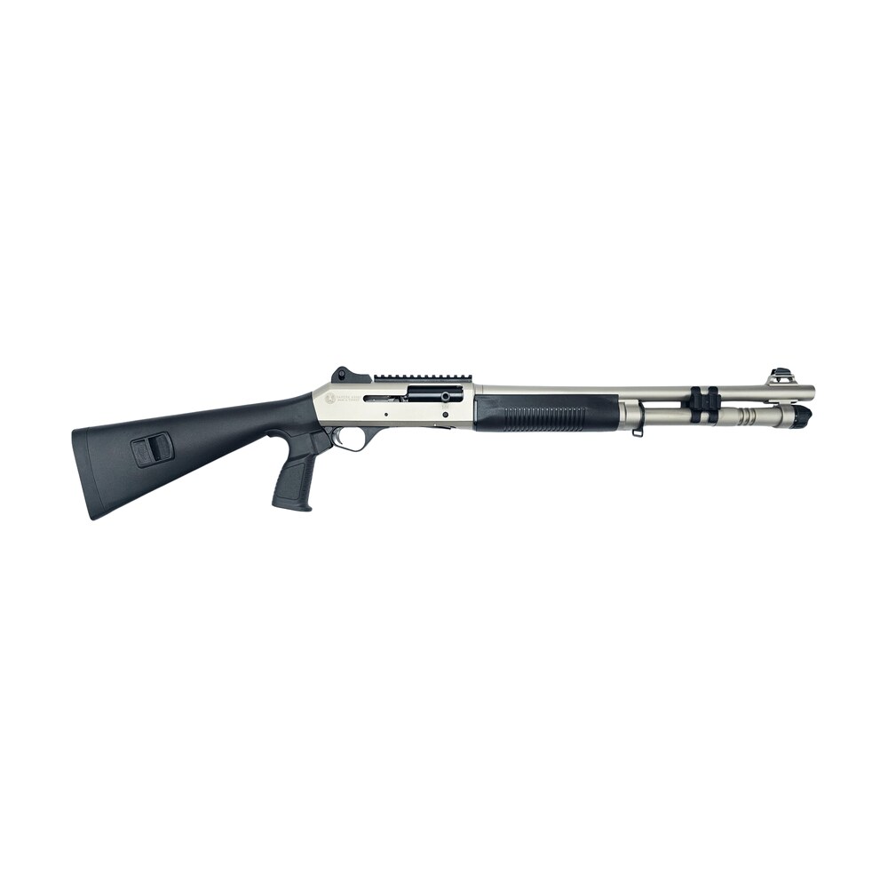 panzer arms pam4mtsss m4 semi auto 3" 5+1 18.50" nickel barrel, nickel aluminum receiver w/picatinny rail, black fixed synthetic stock, black polymer grip Panzer Arms PAM4MTSSS M4 Semi-Auto 3" 5+1 18.50" Nickel Sports South item 200786