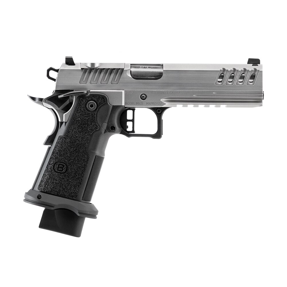 bersa m2xio5ssfn2 m2xi 1911 ds 9mm luger 23+1 5" black match grade bull barrel, stainless steel optic ready/serrated slide, frame w/beavertail & picatinny rail, textured grip, holosun k footprint, amb Bersa M2XIO5SSFN2 M2XI 1911 DS 9mm Luger 23+1 5" Black Match Grade Bull Sports South item 200869