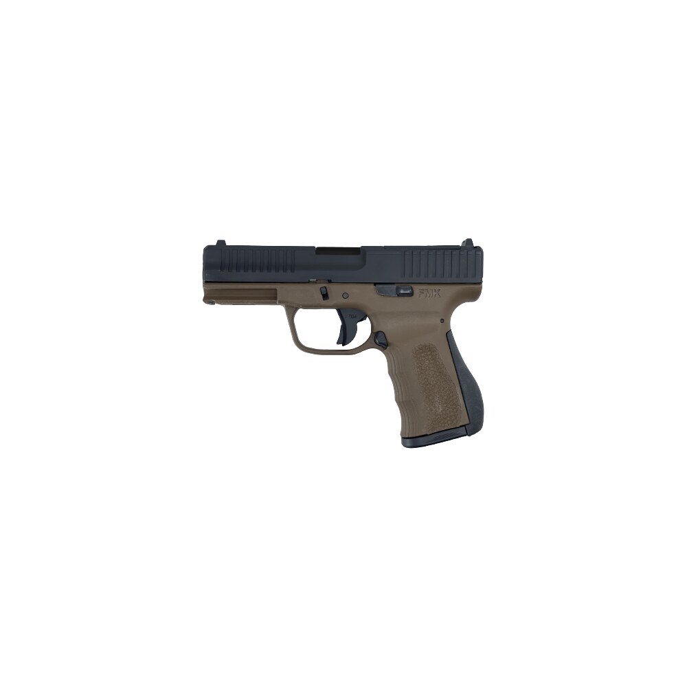 fmk fmkg49tbb g3 full size frame 9mm luger 14+1 4.50" polished threaded barrel, black carbon steel optic ready/serrated slide, burnt bronze polymer frame w/accessory rail, textured grip FMK FMKG49TBB G3 Full Size Frame 9mm Luger 14+1 4.50" Polished Threaded Sports South item 201027