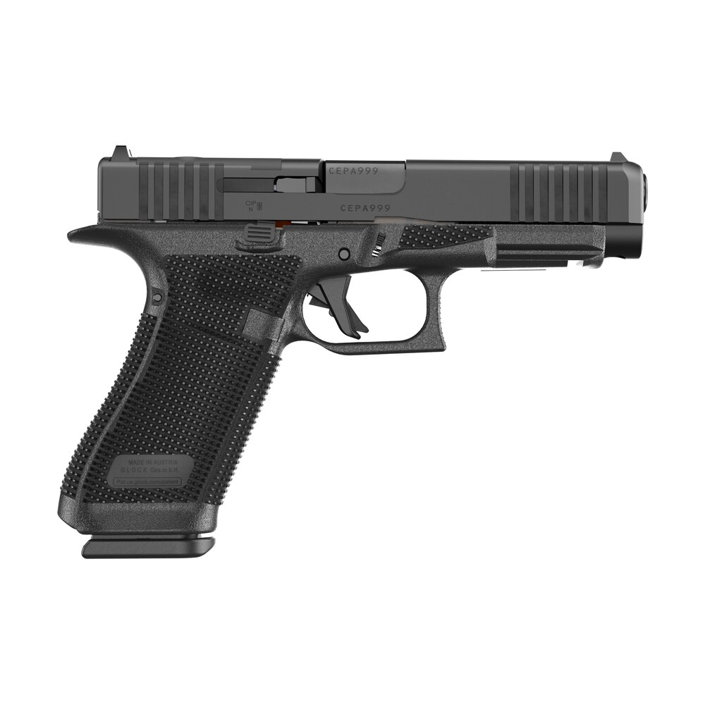 glock u61750203 g17 gen6 full size frame 9mm luger 17+1 4.49" 4.49" gmb barrel, black ndlc steel optic ready/serrated slide, black polymer frame w/accessory rail, interchangeable backstrap grip, ambid Glock U61750203 G17 Gen6 Full Size Frame 9mm Luger 17+1 4.49" 4.49" GMB Sports South item 201396