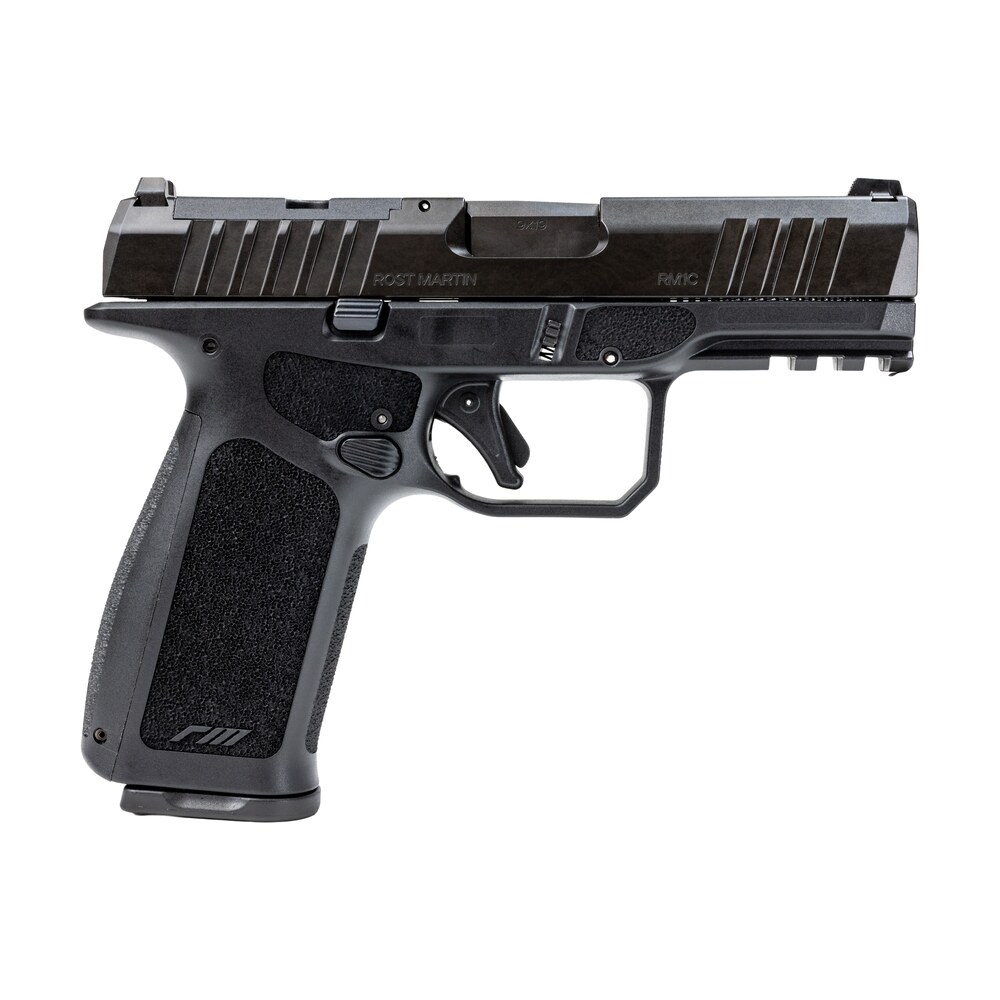 rost martin rm1cxblkosp10ca rm1x *ca compliant compact 9mm luger 10+1 4" black match grade barrel, black nitrocarburized steel optic ready/serrated slide, black polymer frame w/picatinny rail, interch Rost Martin RM1CXBLKOSP10CA RM1X *CA Compliant Compact 9mm Luger 10+1 4" Black Match Grade Sports South item 201583