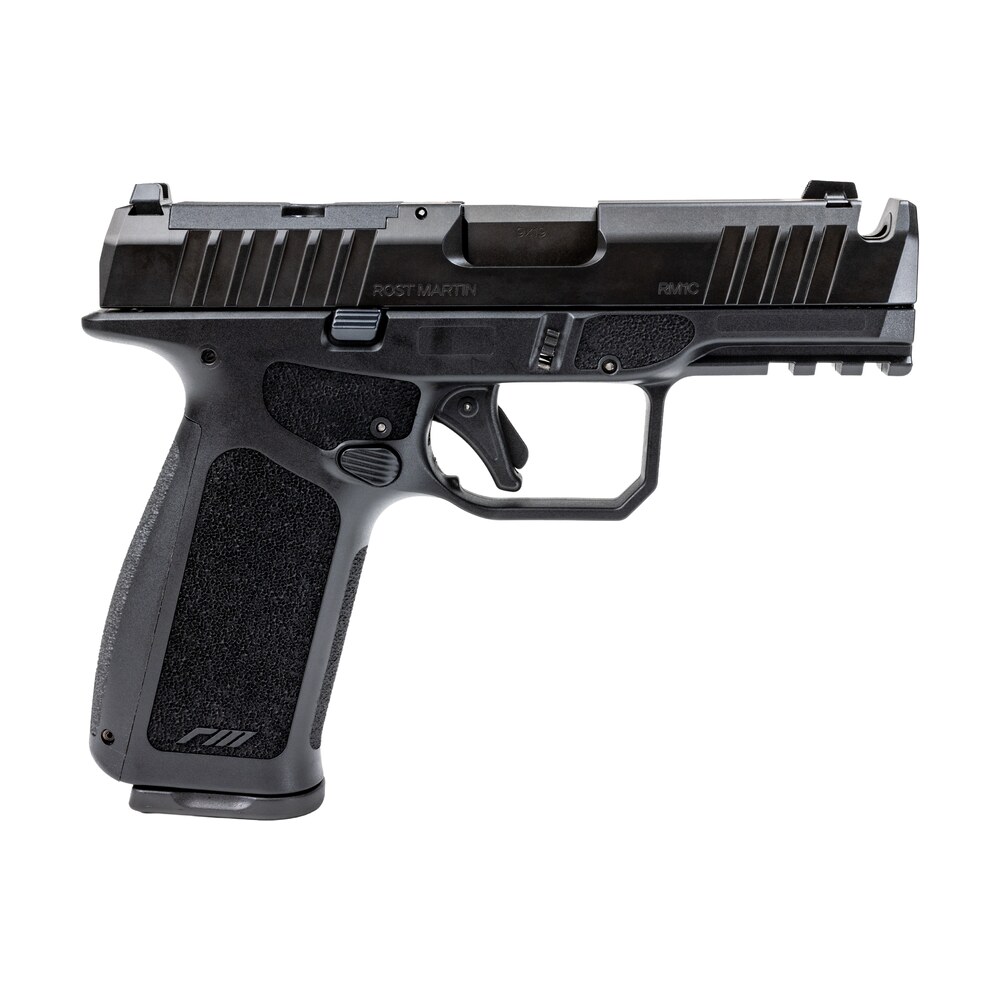 rost martin rm1cxblkosp10ca(comp) rm1x comp compact 9mm luger 10+1 4" black compensated match grade barrel, black nitrocarburized steel optic ready/serrated slide, black polymer frame w/picatinny rail Rost Martin RM1CXBLKOSP10CA(COMP) RM1X Comp Compact 9mm Luger 10+1 4" Black Compensated Match Sports South item 201584