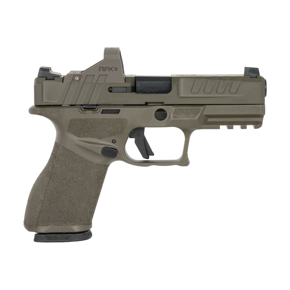 springfield armory ec9409gu15pac echelon 4.0fc 9mm luger 15+1 4" black melonite barrel, od green cerakote steel optic ready/serrated slide & polymer frame w/picatinny rail, adaptive texture grip Springfield Armory EC9409GU15PAC Echelon 4.0FC 9mm Luger 15+1 4" Black Melonite Sports South item 201676