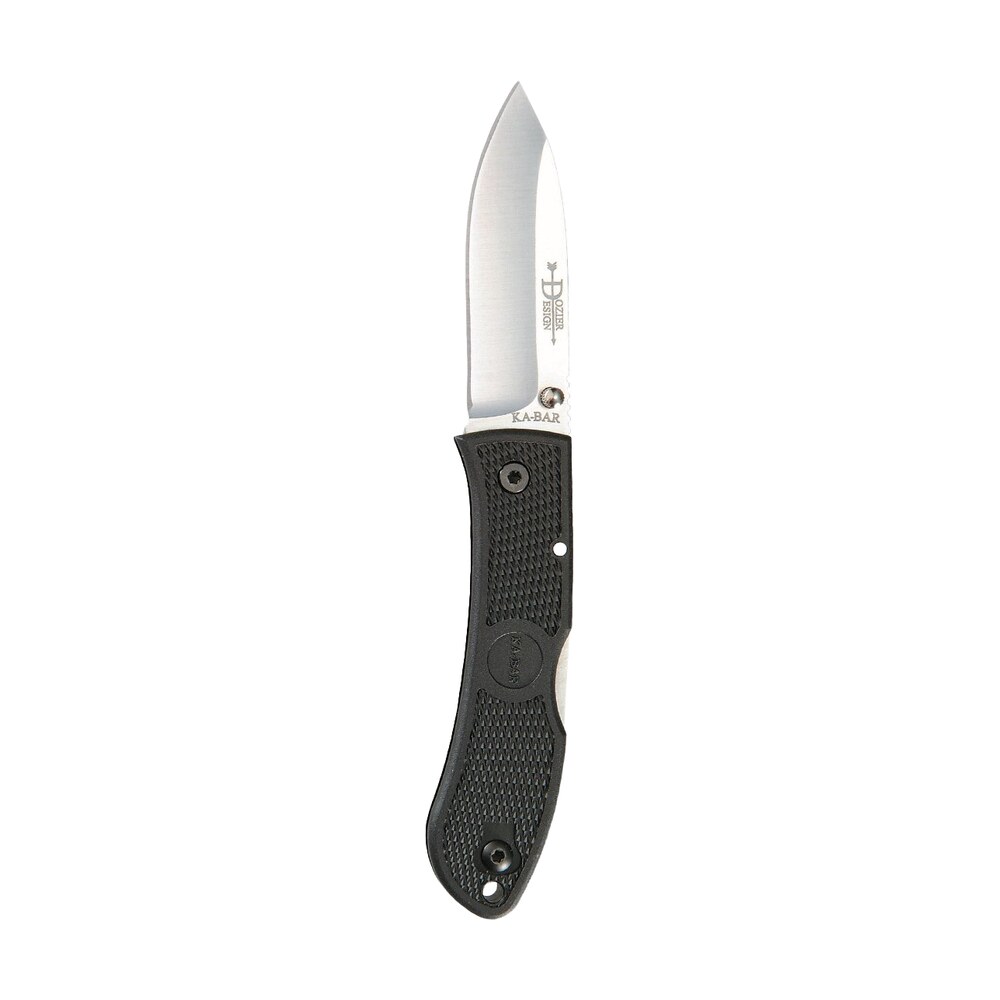ka bar 4062 dozier hunter 3″ folding drop point plain aus 8a ss blade, black zytel handle, includes pocket clip Ka-Bar 4062 Dozier Hunter 3" Folding Drop Point Plain AUS-8A SS Blade, Black Zytel Handle, Sports South item 20721