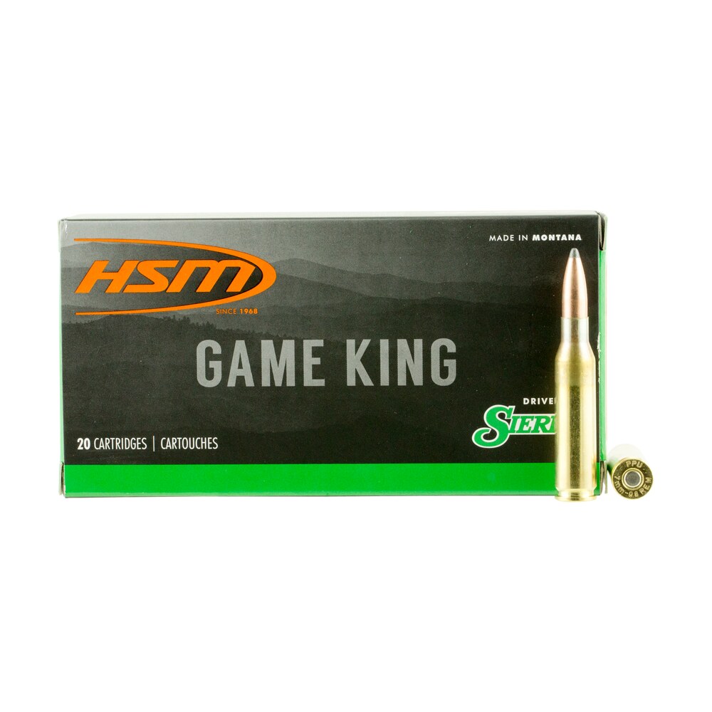 hsm 7mm088n game king 7mm 08 rem 150 gr sierra gameking spitzer boat tail 20 per box/ 25 case HSM 7MM088N Game King 7mm-08 Rem 150 gr Sierra GameKing Spitzer Boat Tail 20 Per Box/ 25 Case Sports South item 20815