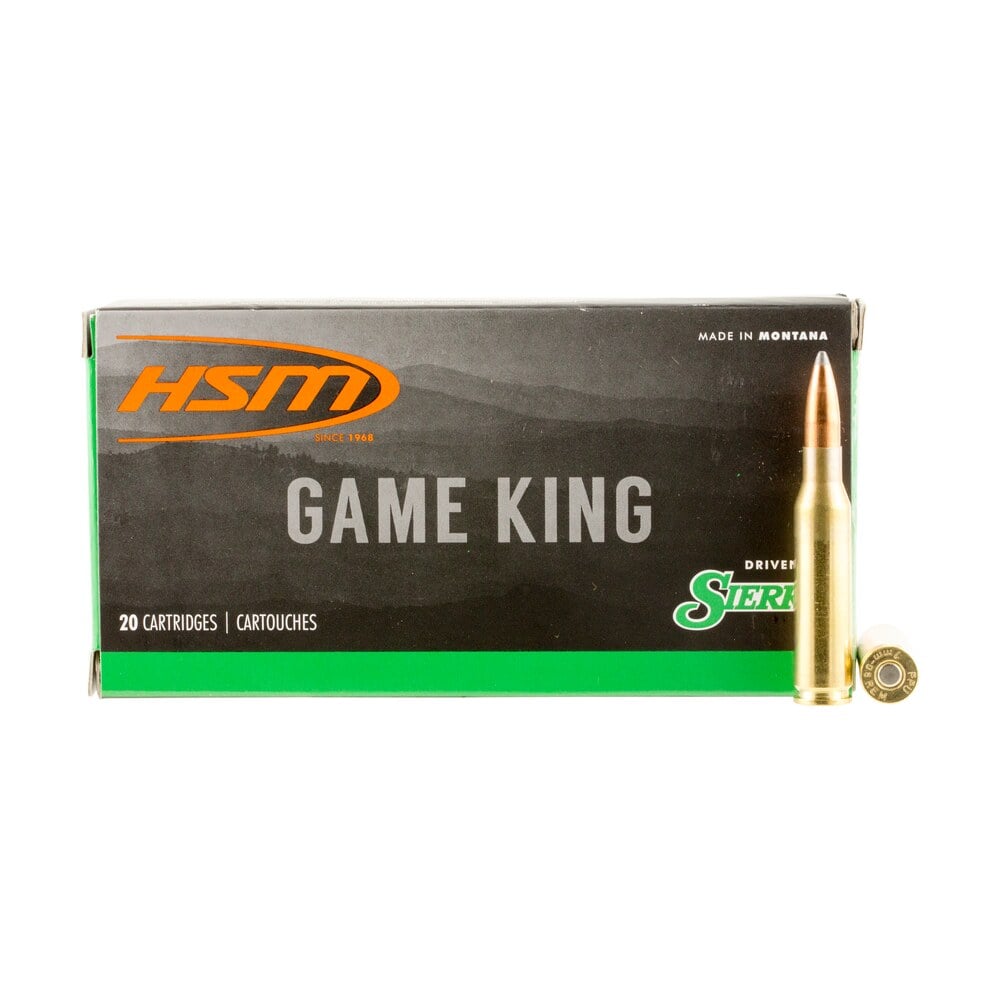 hsm 7mm089n game king 7mm 08 rem 160 gr sierra gameking spitzer boat tail 20 per box/ 25 case HSM 7MM089N Game King 7mm-08 Rem 160 gr Sierra GameKing Spitzer Boat Tail 20 Per Box/ 25 Case Sports South item 20816