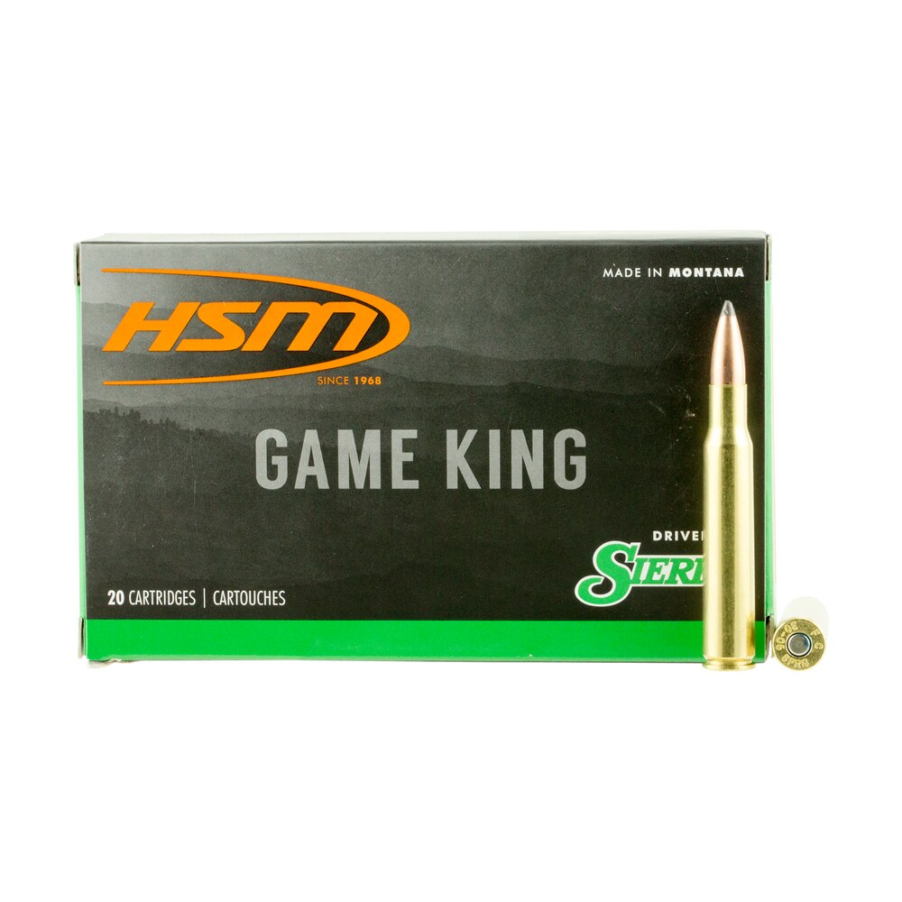 hsm 300rum13n game king 300 rum 180 gr sierra gameking spitzer boat tail 20 per box/ 20 case HSM 300RUM13N Game King 300 RUM 180 gr Sierra GameKing Spitzer Boat Tail 20 Per Box/ 20 Case Sports South item 21002