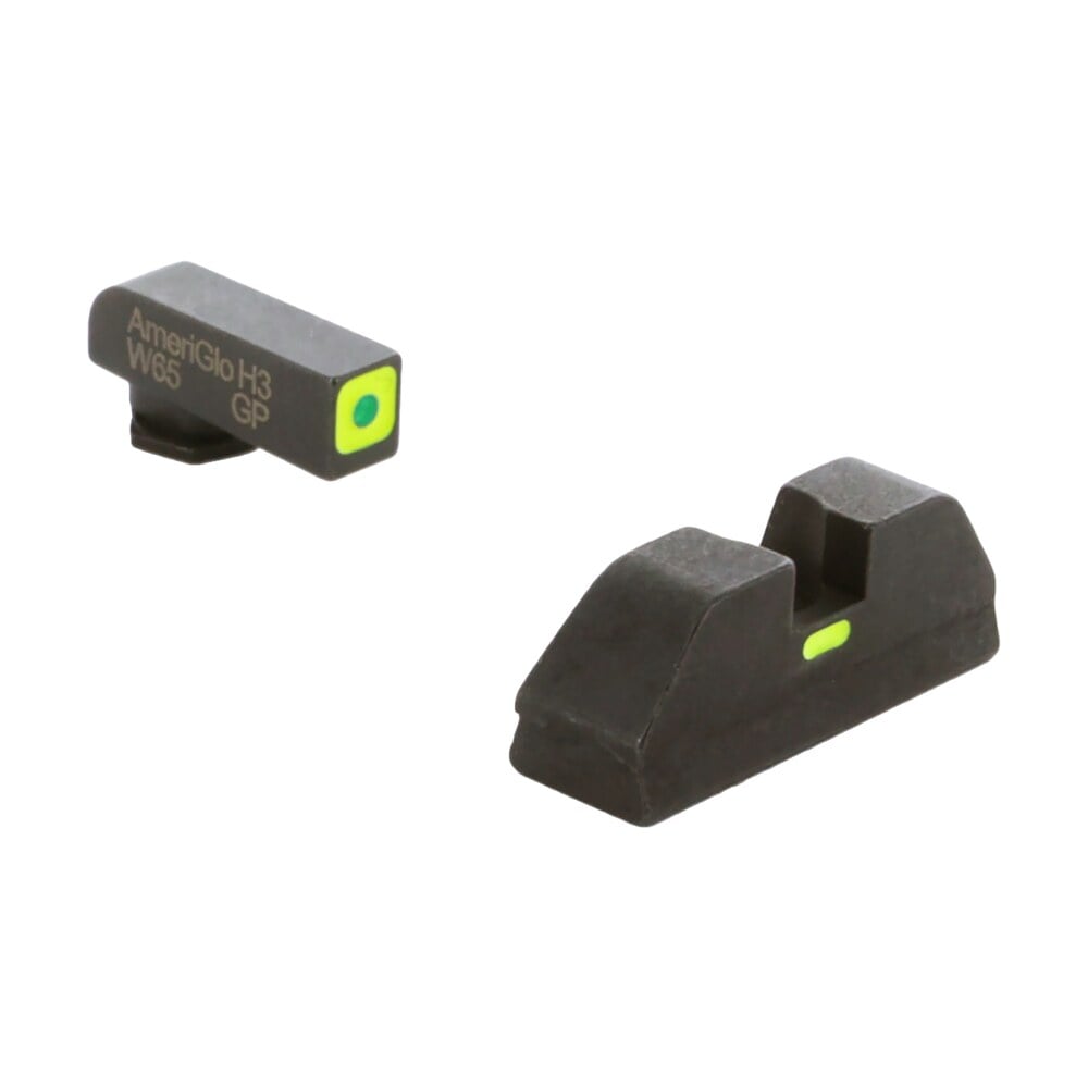 ameriglo gl615 cap sight set for glock green tritium lumigreen outline front sight lumigreen bar rear sight AmeriGlo GL615 CAP Sight Set for Glock Green Tritium LumiGreen Outline Front Sight-LumiGreen Sports South item 2137