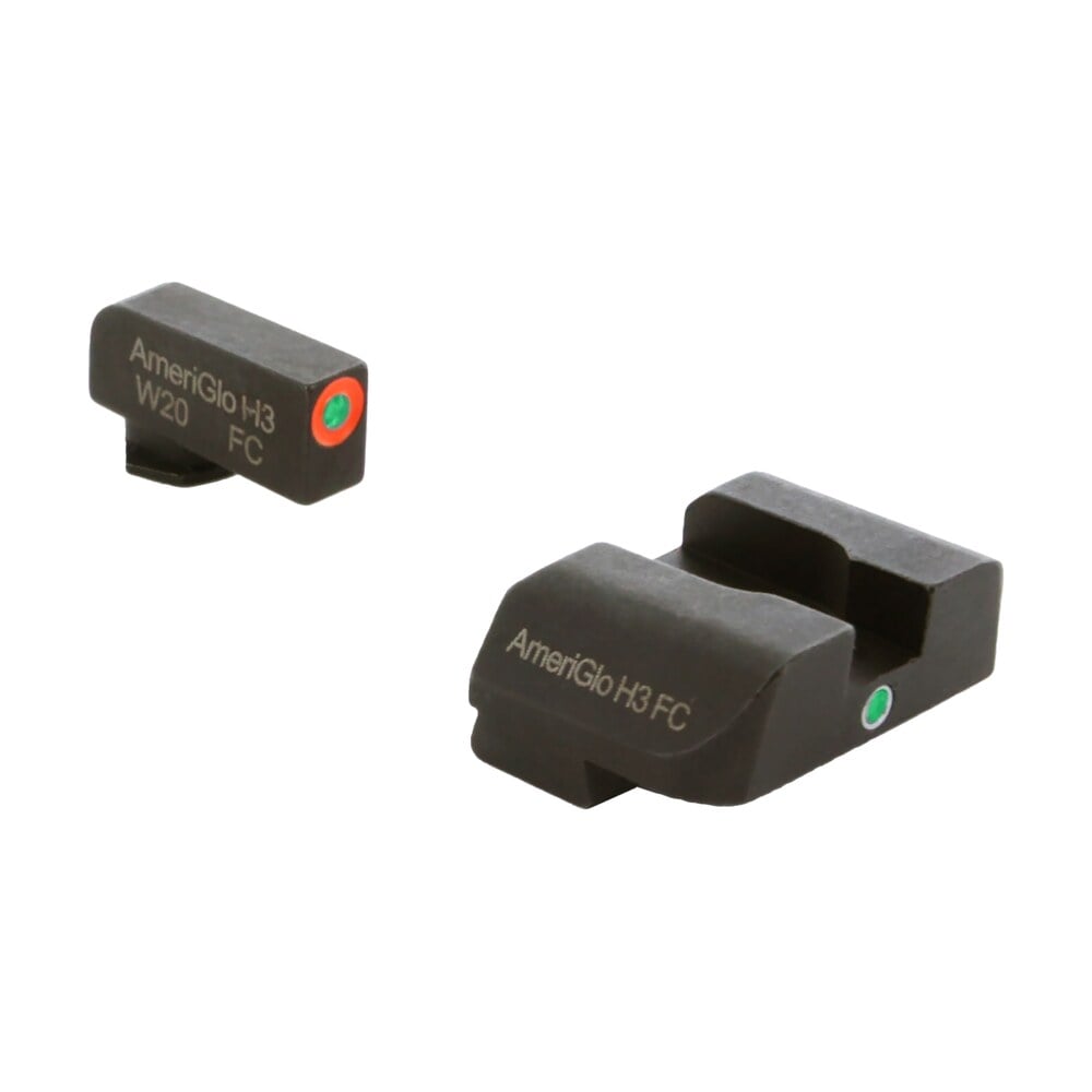 ameriglo gl201 i dot sight set for glock green tritium orange outline front sight green tritium rear sight AmeriGlo GL201 i-Dot Sight Set for Glock Green Tritium Orange Outline Front Sight-Green Tritium Sports South item 2138