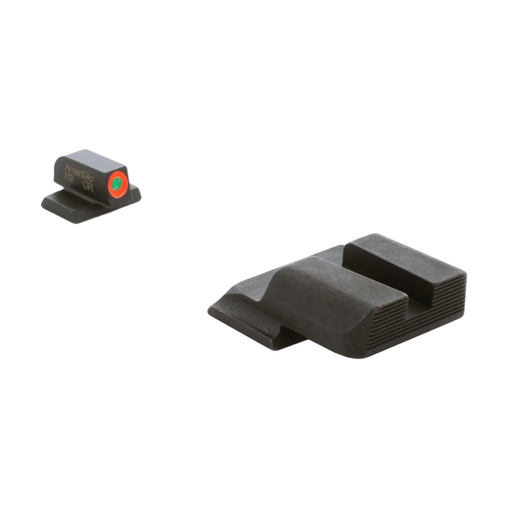 ameriglo sw433b protector sight set for smith & wesson m&p green tritium orange outline front sight black serrated rear sight AmeriGlo SW433B Protector Sight Set for Smith & Wesson M&P Green Tritium Orange Outline Sports South item 2142