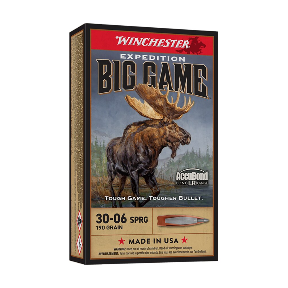 winchester ammo s3006lr expedition big game long range 30 06springfield 190gr nosler accubond long range 20 per box/10 case Winchester Ammo S3006LR Expedition Big Game Long Range 30-06Springfield 190gr Nosler AccuBond Sports South item 22371
