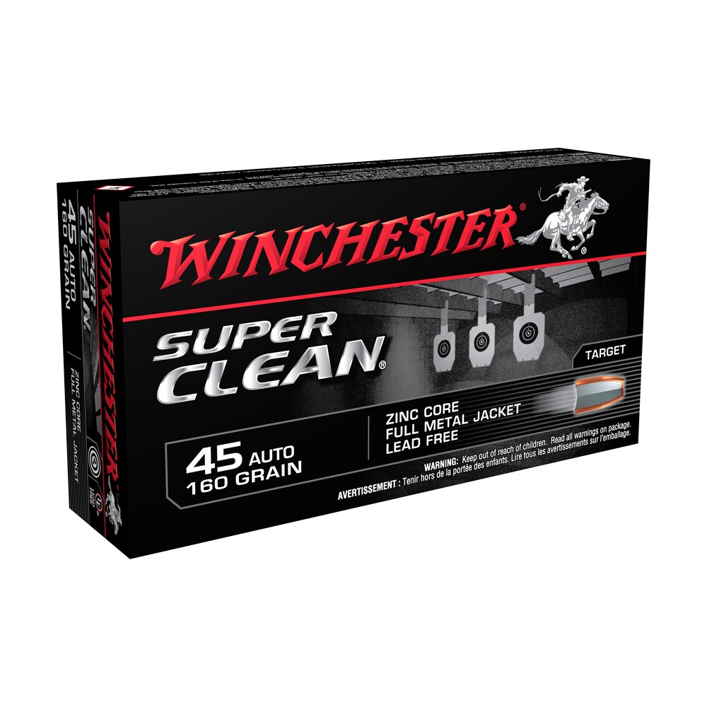 winchester ammo w45lf super clean 45acp 160gr lead free full metal jacket 50 per box/10 case Winchester Ammo W45LF Super Clean 45ACP 160gr Lead Free Full Metal Jacket 50 Per Box/10 Case Sports South item 22378