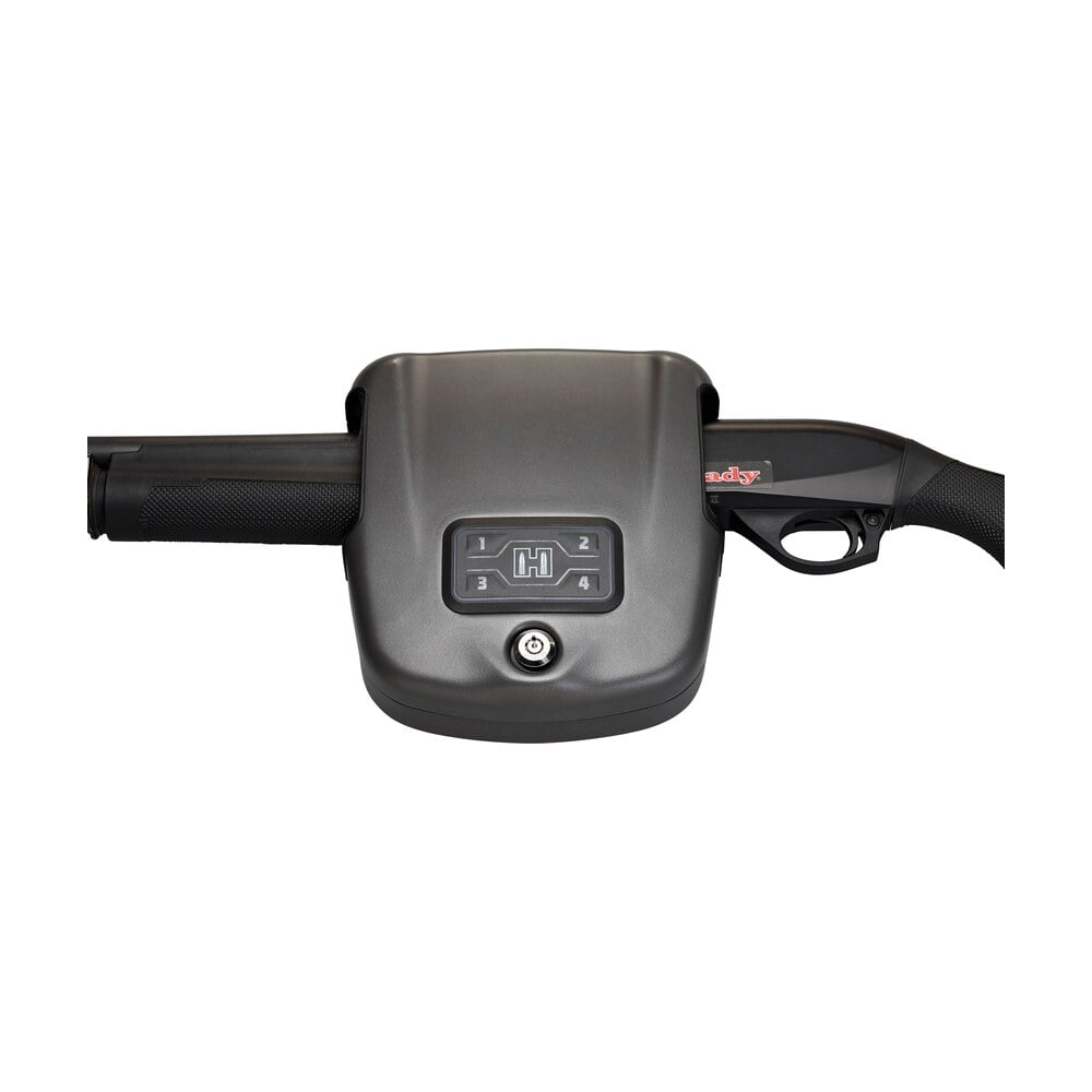 hornady 98180 rapid safe shotgun wall lock rfid access code key entry black steel holds shotgun 8.50″ l x 9.20″ w x 2.70″ d Hornady 98180 Rapid Safe Shotgun Wall Lock RFID Access Code Key Entry Black Steel Holds Shotgun Sports South item 22870