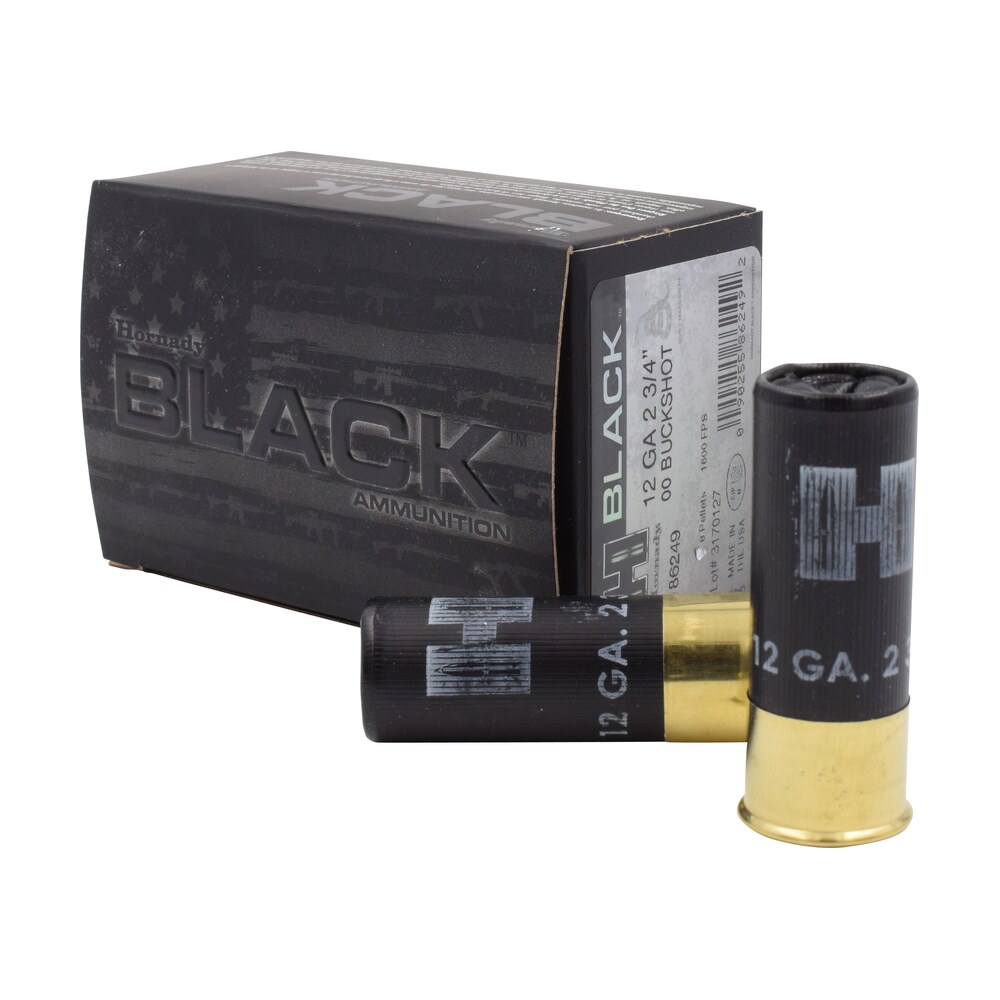 hornady 86249 black 12 gauge 2.75″ 00 buck shot 10 per box/ 10 case Hornady 86249 Black 12 Gauge 2.75" 00 Buck Shot 10 Per Box/ 10 Case Sports South item 22900