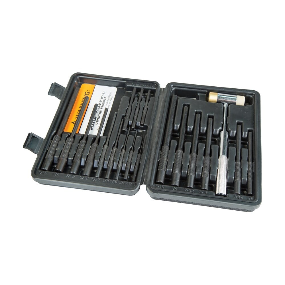 wheeler 110128 master roll pin punch set steel universal knurled handle 19 pieces Wheeler 110128 Master Roll Pin Punch Set Steel Universal Knurled Handle 19 Pieces Sports South item 23917