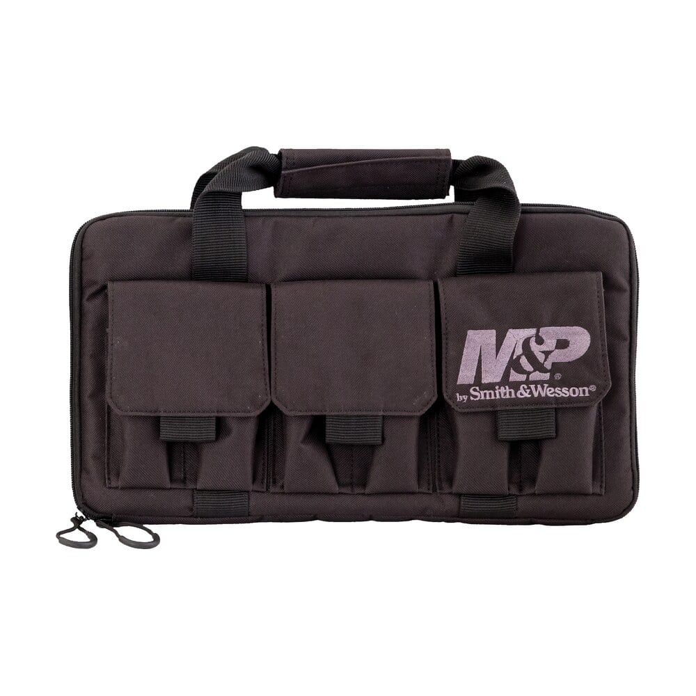 m&p accessories 110029 pro tac handgun case black nylon holds 2 handguns M&P Accessories 110029 Pro Tac Handgun Case Black Nylon Holds 2 Handguns Sports South item 23945