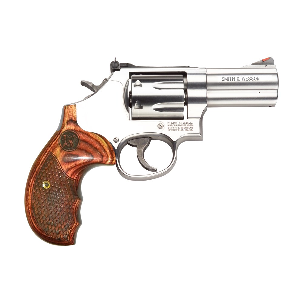 smith & wesson 150713 model 686 plus deluxe 357 mag or 38 s&w spl +p stainless steel 3″ barrel & 7rd cylinder, satin stainless steel l frame, textured wood grip, internal lock Smith & Wesson 150713 Model 686 Plus Deluxe 357 Mag or 38 S&W Spl +P Stainless Steel 3" Sports South item 23987