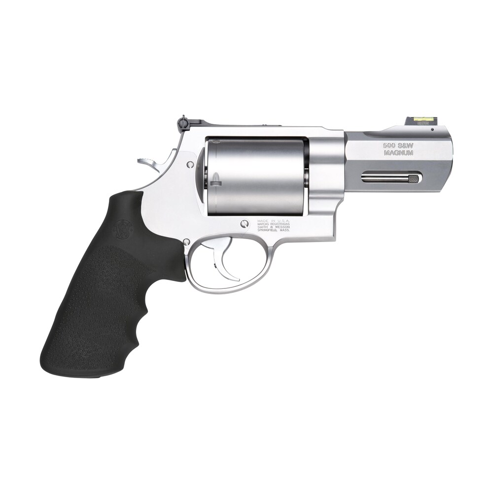 smith & wesson 11623 model 500 performance center 500 s&w mag stainless steel 3.50″ barrel, 5rd unfluted cylinder & x frame, trigger overtravel stop, hiviz fiber optic front sight Smith & Wesson 11623 Model 500 Performance Center 500 S&W Mag Stainless Steel 3.50" Sports South item 24005