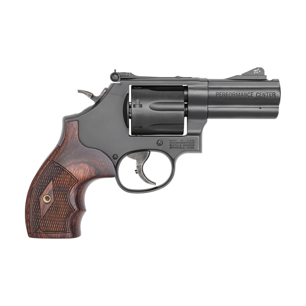 smith & wesson 170170 model 586 performance center l comp 357 mag blued carbon steel 3″ ported full lug barrel, 7rd cylinder & l frame, checkered altamont rosewood grip, titanium front night sight Smith & Wesson 170170 Model 586 Performance Center L-Comp 357 Mag Blued Carbon Steel 3" Sports South item 24006