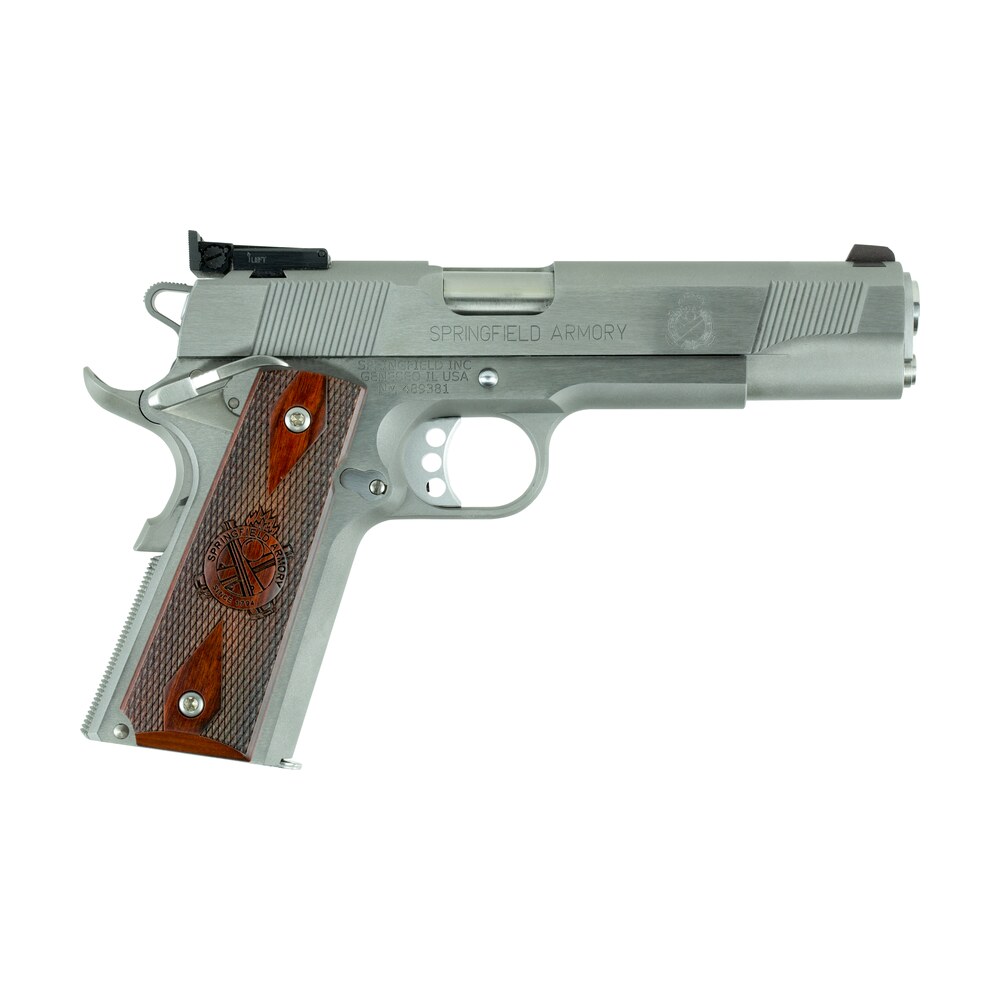 springfield armory pi9132lca 1911 loaded target *ca complaint 45 acp 7+1, 5″ stainless match grade stainless barrel, serrated slide & steel frame w/beavertail, crossed cannon cocobolo grip Springfield Armory PI9132LCA 1911 Loaded Target *CA Complaint 45 ACP 7+1, 5" Stainless Match Sports South item 24318