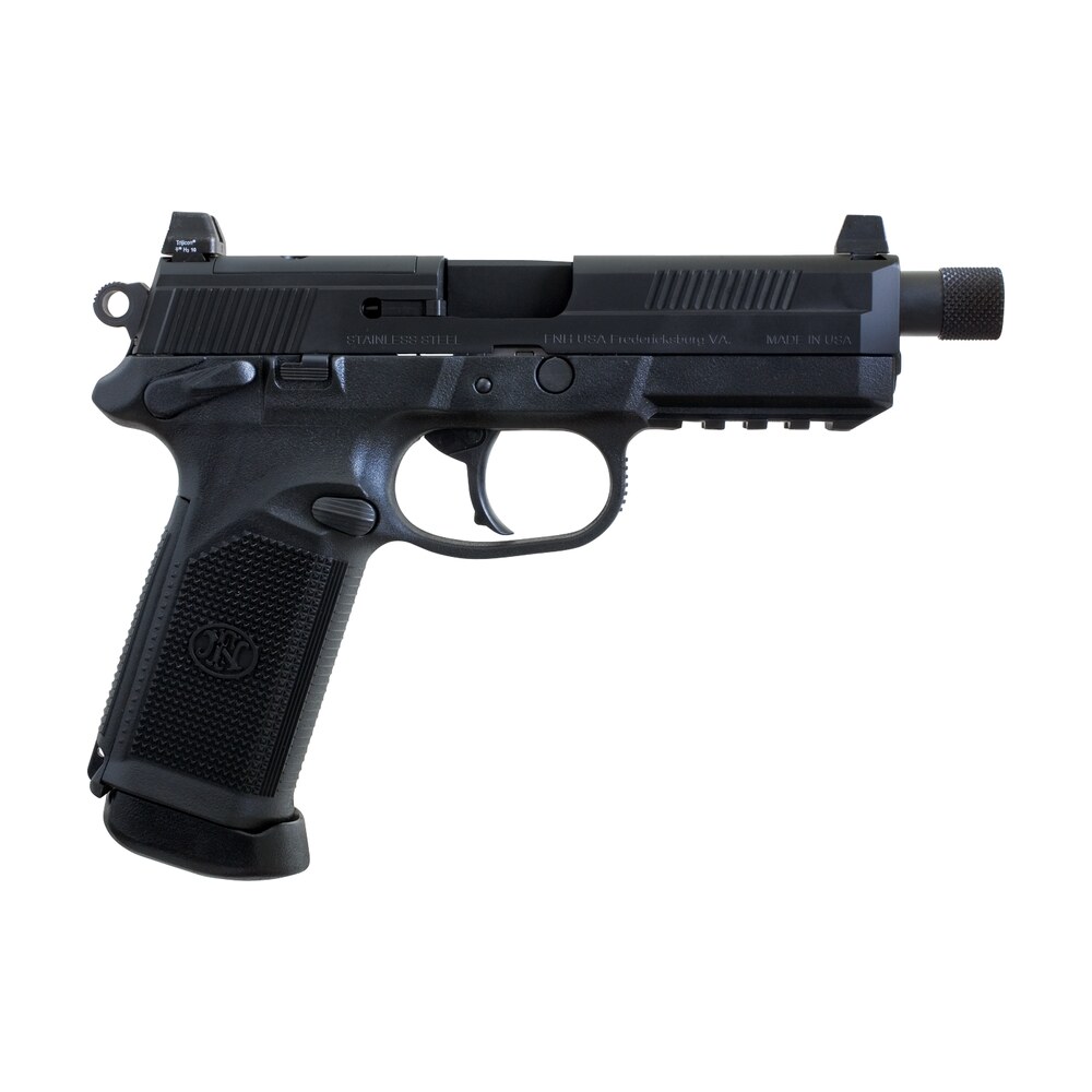 fn 66981 fnx tactical 45 acp 5.30″ threaded barrel 10+1 , matte black , manual safety , night sights , optics ready FN 66981 FNX Tactical 45 ACP 5.30" Threaded Barrel 10+1 , Matte Black , Manual Safety , Night Sports South item 24466