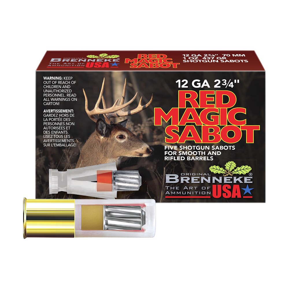 brenneke sl122rms red magic 12gauge 2.75″ 1oz sabot slug shot 5 per box/50 case Brenneke SL122RMS Red Magic 12Gauge 2.75" 1oz Sabot Slug Shot 5 Per Box/50 Case Sports South item 2448