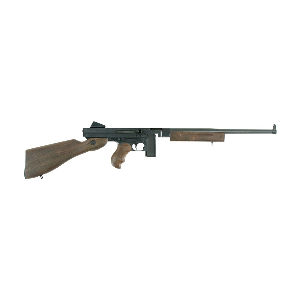 thompson tm110s m1 carbine lightweight carbine 45 acp caliber with 16.50″ barrel, 10+1 capacity (stick), blued metal finish, american walnut stock wood grip right hand Thompson TM110S M1 Carbine Lightweight Carbine 45 ACP Caliber Sports South item 24746