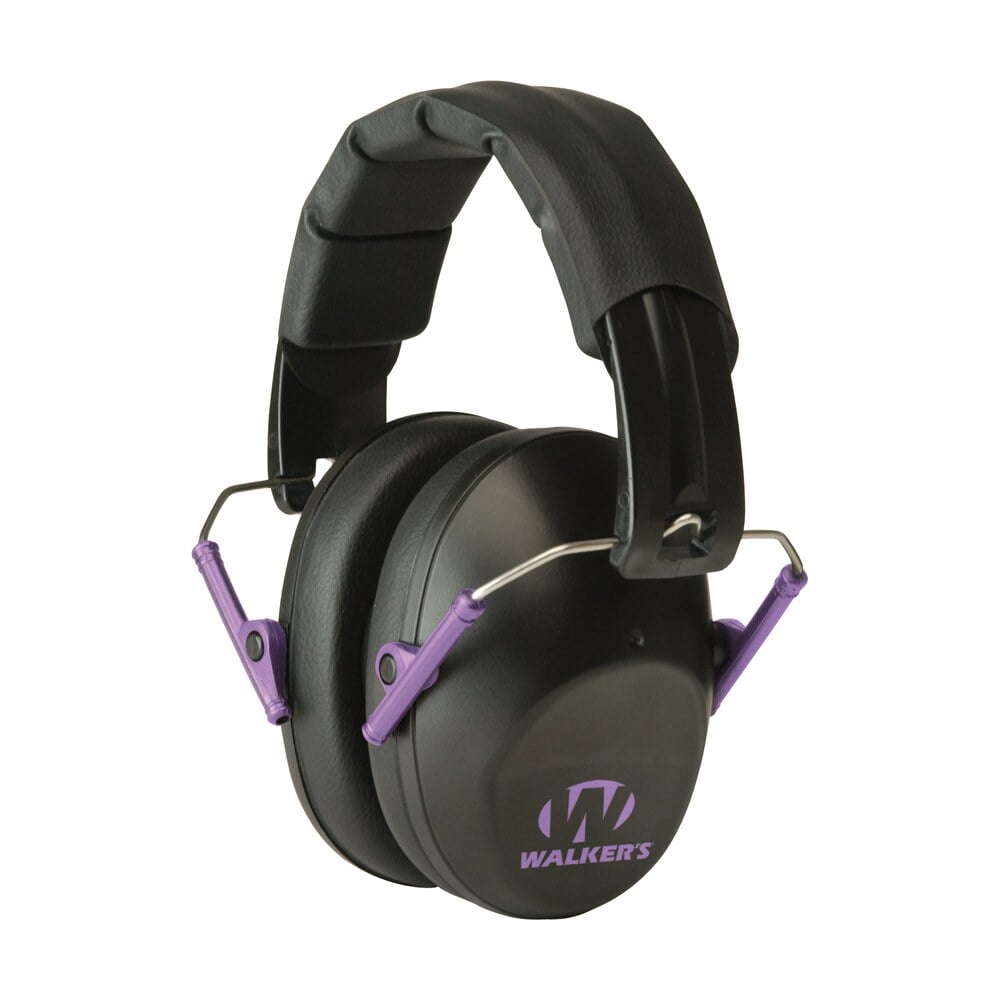 walker’s gwpfpm1bkpu pro low profile passive muff 22 db over the head black/purple accent polymer Walker's GWPFPM1BKPU Pro Low Profile Passive Muff 22 dB Over the Head Black/Purple Accent Sports South item 24931