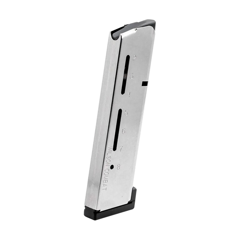 wilson combat 500ahd etm 8rd detachable w/ aluminum floor plate 45 acp+p fits wilson combat 1911 elite tactical stainless steel Wilson Combat 500AHD ETM 8rd Detachable Sports South item 2500